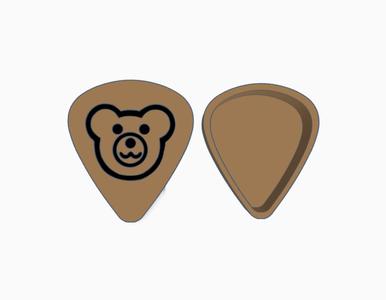 Bear Head Guitar Pick Holder