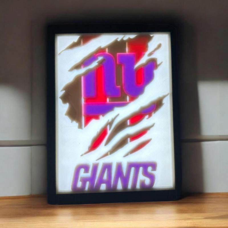 New York Giants Lithophane + Frame