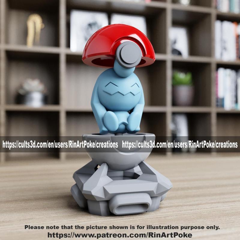 Wynaut in the pokeball from Pokemon