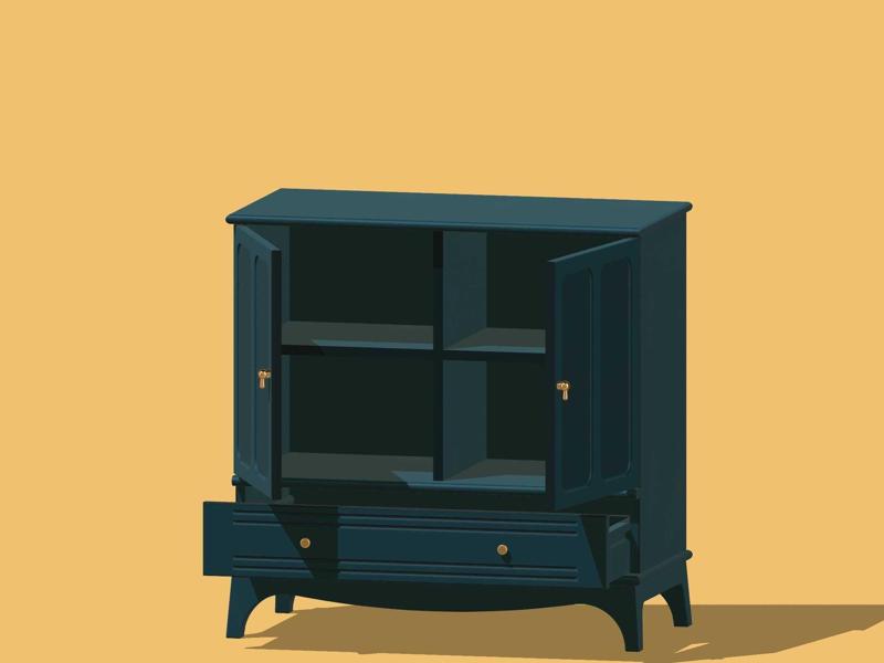 miniverse Cabinet 1/6 and 1/12 scale for Doll Funiture, Doll House