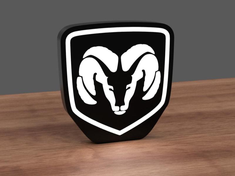 Dodge RAM logo lightbox LED lamp