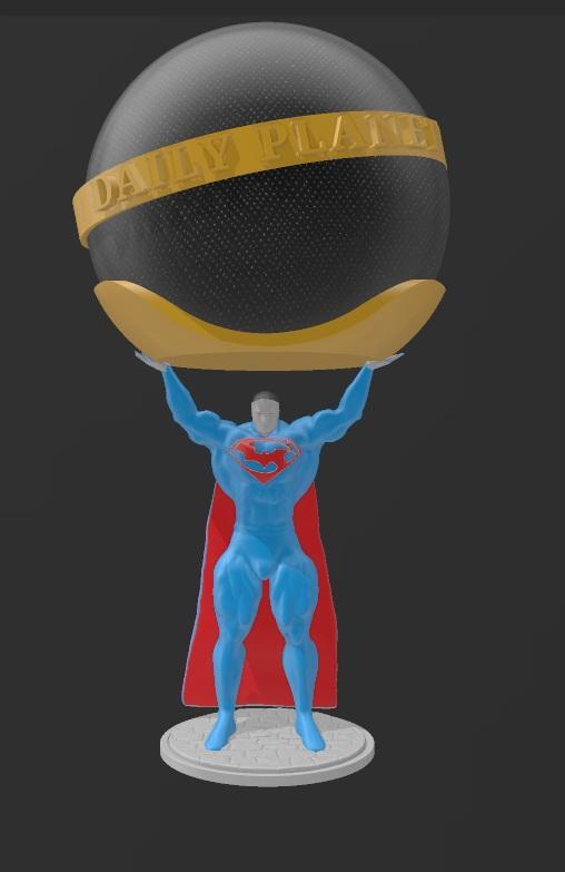 Suporte Alexa Echo Dot 4a e 5a Geração Superman Salvando Daily Planet