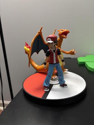 Poke logo for action figure display