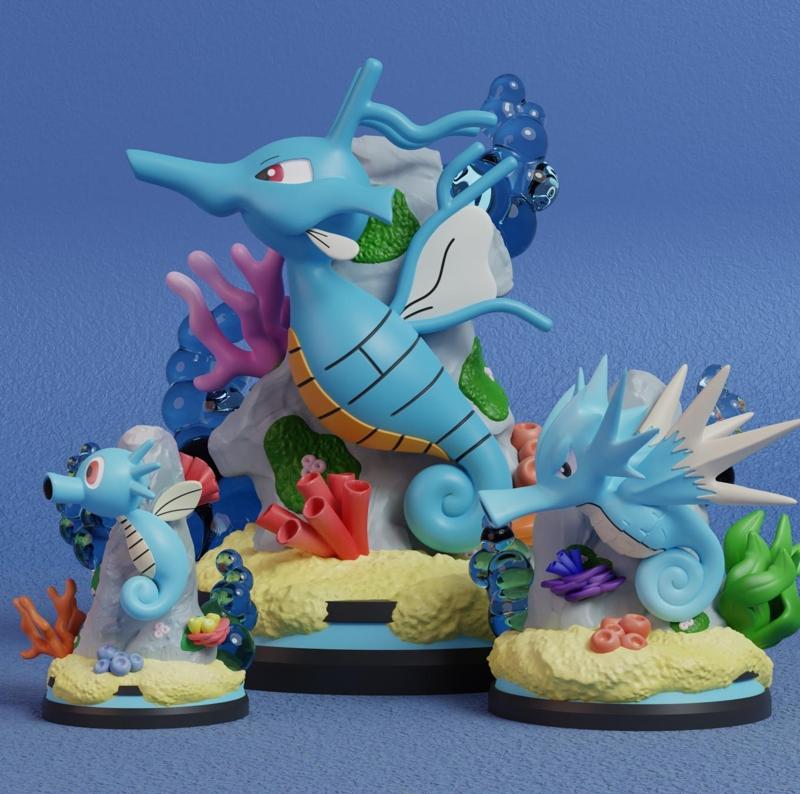 Pokemon - Horsea, Seadra and Kingdra Figure