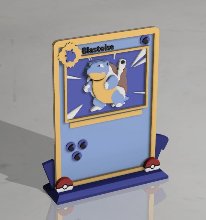 3D Pokémon Card Display – Blastoise