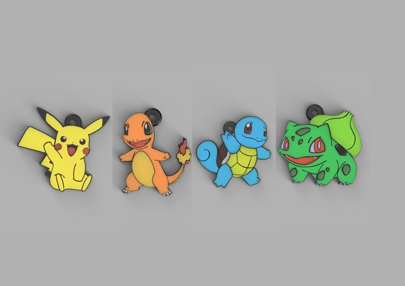 Pokemon Startek pack keychain models (4 pieces)