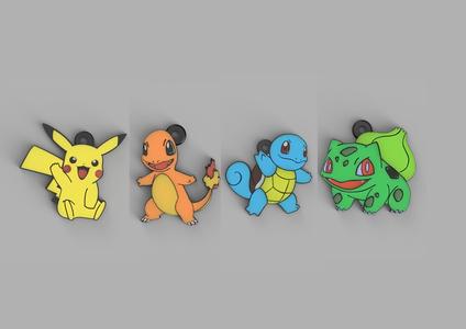 Pokemon Startek pack keychain models (4 pieces)