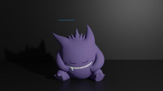 Gengar asleep 3D print model