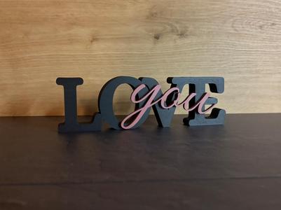 Elegant "LOVE you" lettering