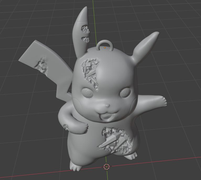 DANIEL ARSHAM STYLE PIKACHU Keychain pendant - WITH CRYSTALS AND MINERALS - POKEMON