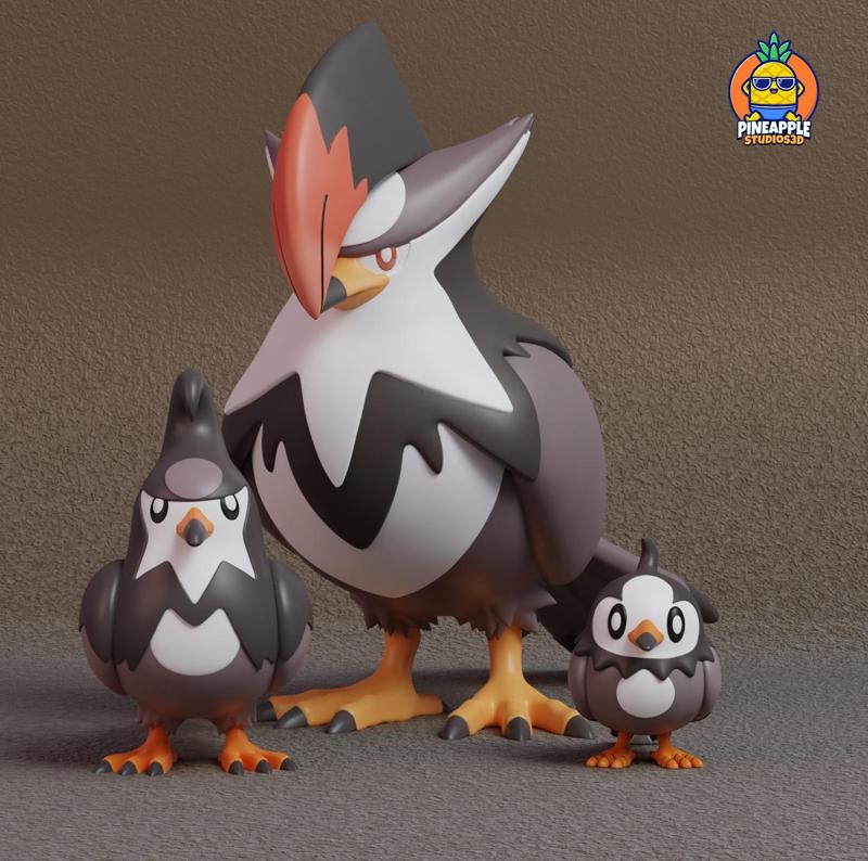 Pokemon - Starly, Staravia and Staraptor