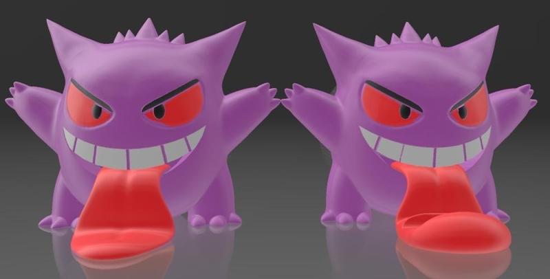 2 em 1 Suporte Alexa Echo Dot 4a e 5a Geração e Smartphone Gengar Pokemon Multipartes 2 MODELOS