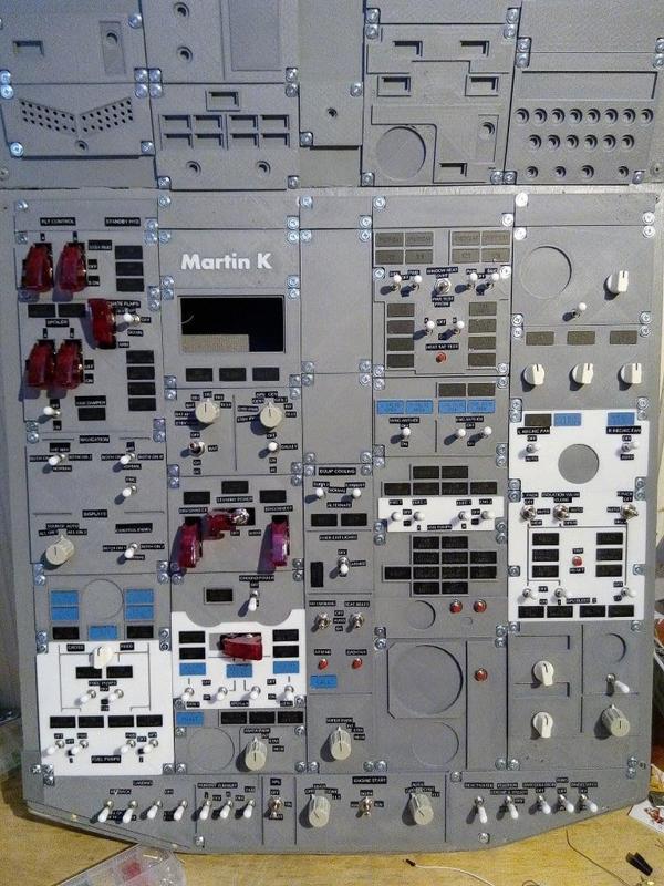Boeing 737 lower Overhead Panel (Latest version) for DIY Simulator