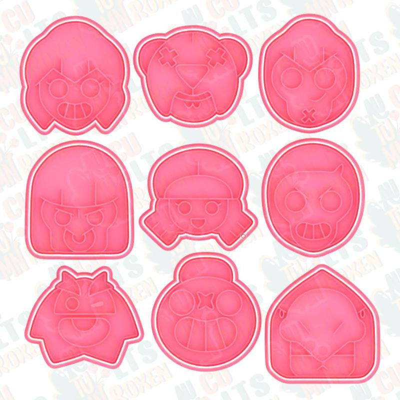 Brawl Stars icons cookie cutter set of 9 *
