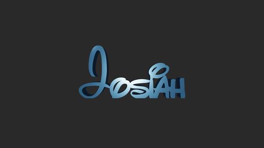 Name "Josiah" in Disney-style font