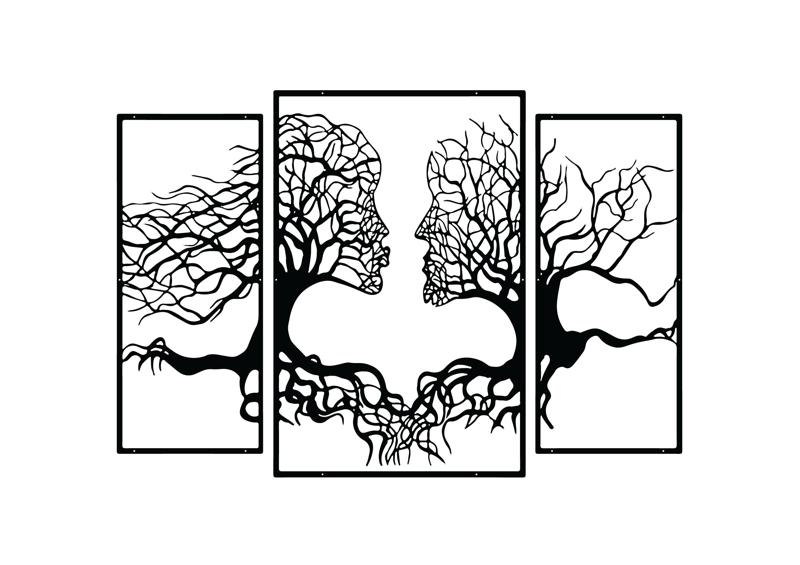 Triptych Wall Art CNC Panels – Vector File for Laser / Plasma / Router Cutting
