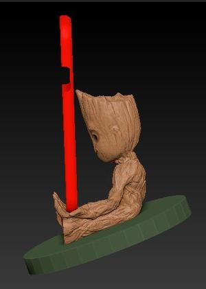 Baby Groot sit - Phone holder V2