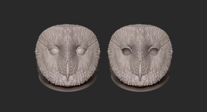 03 Owl Head, Bird, Art Dolls