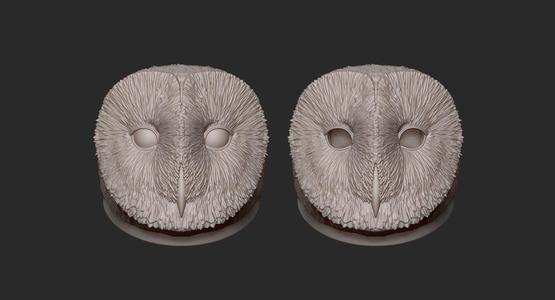 03 Owl Head, Bird, Art Dolls