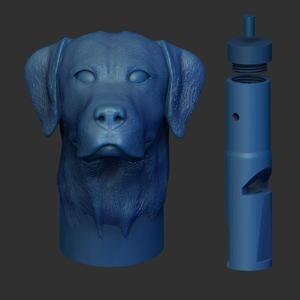 Dog whistle Labrador head motif