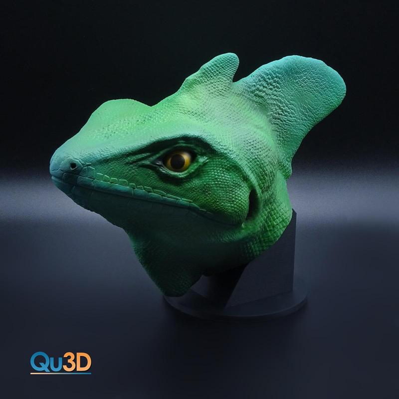 Basilisk Plumifrons- Head-Model 3D- STL-Print-File- High-Polygon