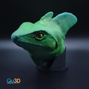 Basilisk Plumifrons- Head-Model 3D- STL-Print-File- High-Polygon