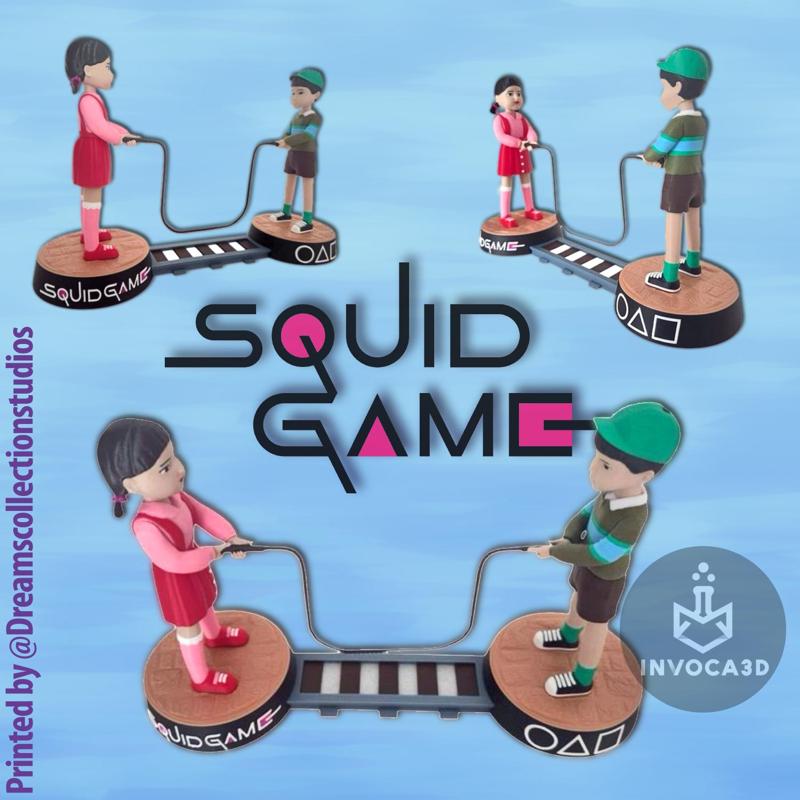 Jump Rope Game - Squid Game Fanart - Young-hee & Cheol-su - MULTICOLOR/MULTIPARTS