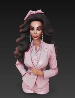 doll, doll head, mannequin, face, human face, anime, hairstyle, decoration, bust, chain, beautiful hairstyle, face for makeup.