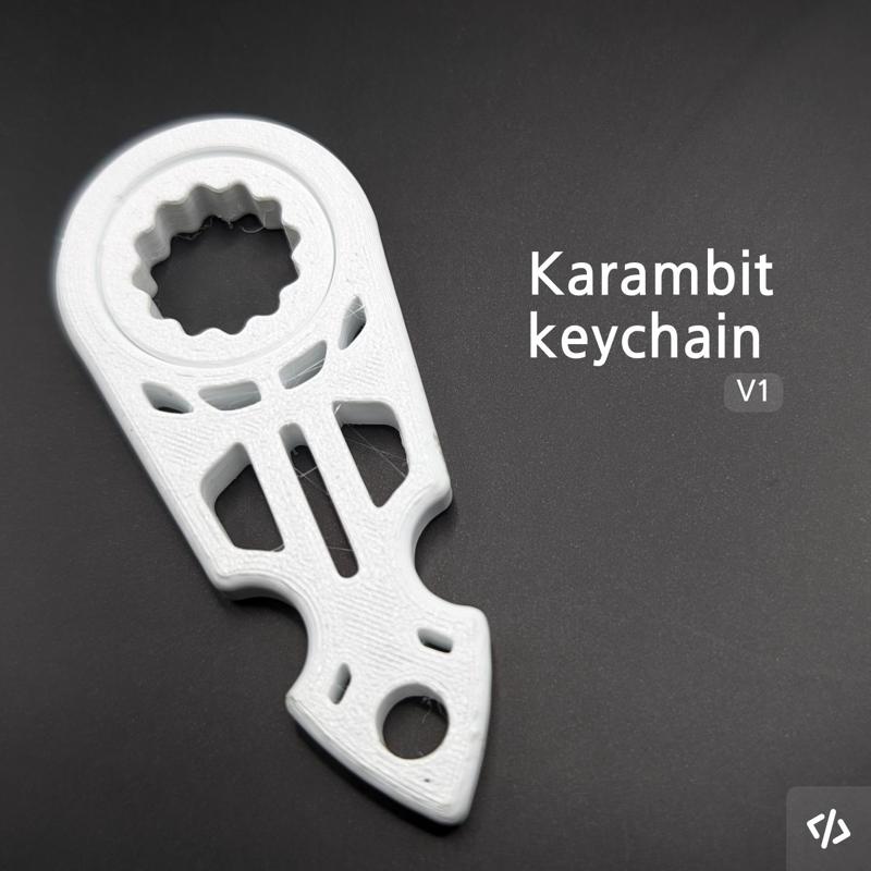 Karambit Keychain V1 - SPINNER NO BEARING TIKTOK KEYRAMBIT KEYSPINNER SOLID ROTATION