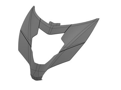 Ducati Streetfighter 1098/848 Headlight Mask (Light Hole (B) Version)