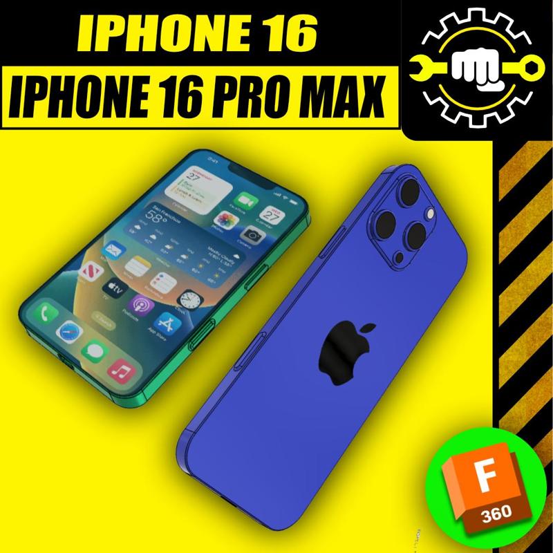 iPhone 16 + iPhone 16 Pro Max + Ebook Technical Drawing