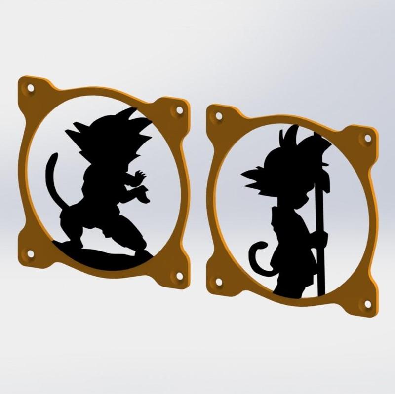 KID GOKU 2x PACK DRAGON BALL FAN GRILL 120MM