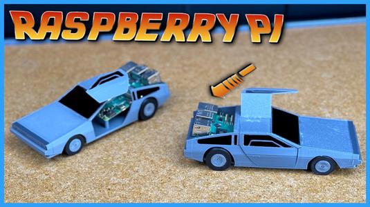 Back to the Future DeLorean Raspberry Pi 4 & 5 Case DIY Kit: 3D Printable STL Files, Detailed Instructions