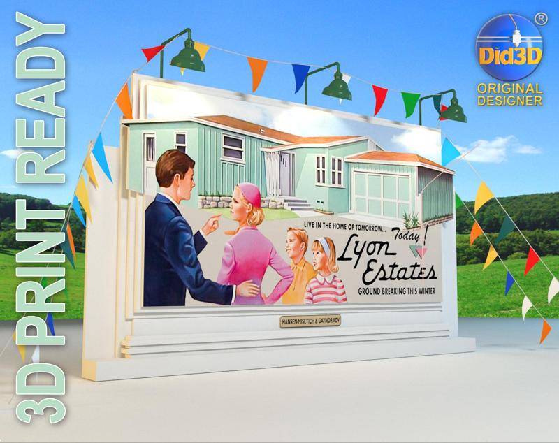 BillBoard Lyon Estates 1-8Scale HQ 3D print