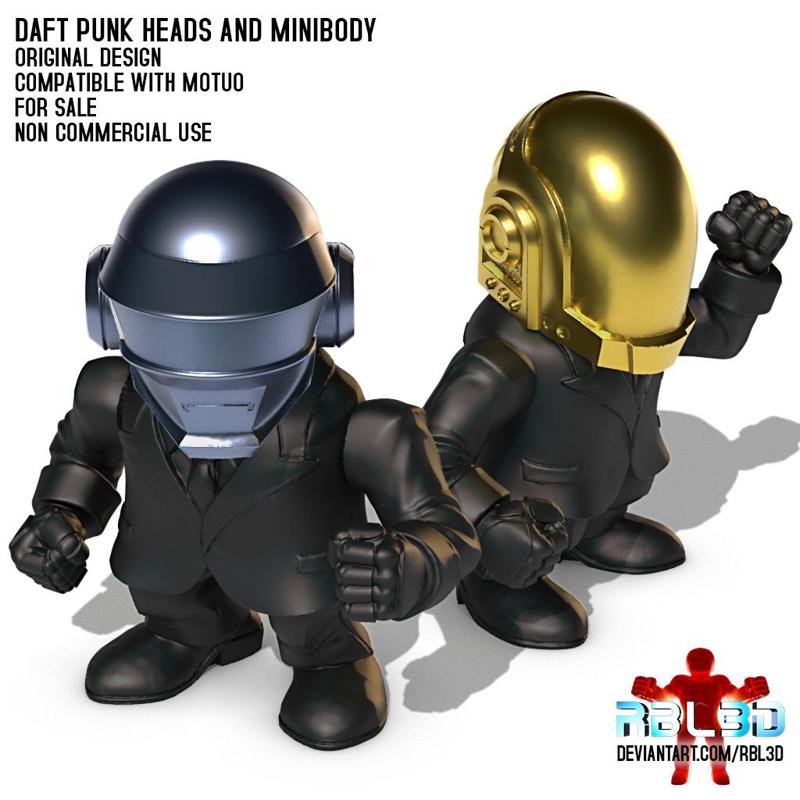 Daft Punk Heads and Minibodies