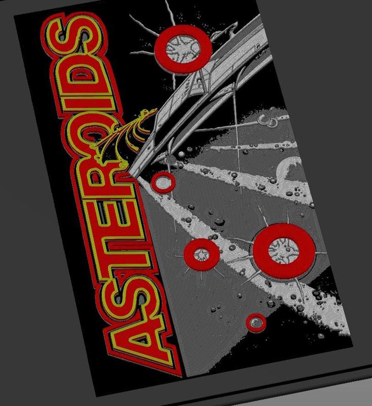 ASTEROIDS ARCADE Hueforge 3D