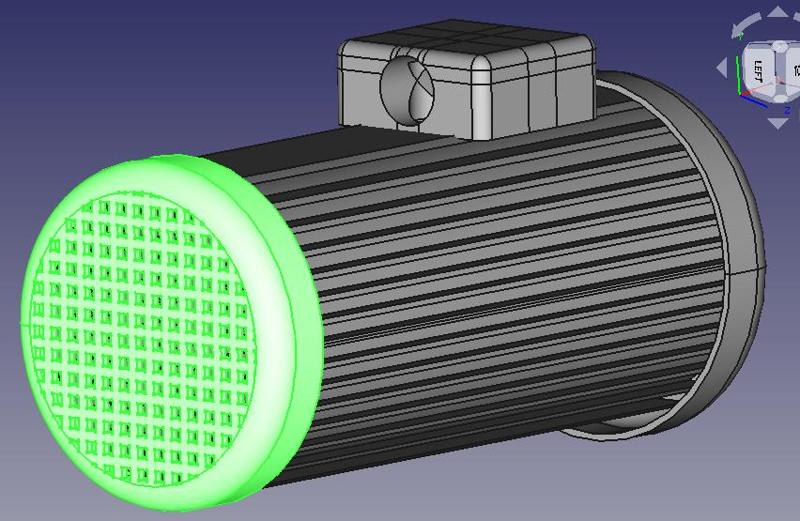 habillage moteur triphasé 1/14ème/ 1/14 RC tri-phased motor shielding