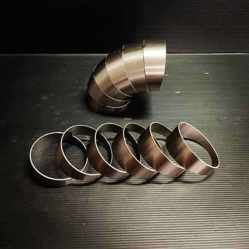 90 degree elbow cutter with 5 degree intervals, for exhaust pipes