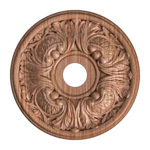 Rosette No. 010 - Acanthus Leaf Ceiling Medallion STL for CNC and 3D Printing
