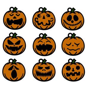 Multi-faceted Pumpkin Key Ring