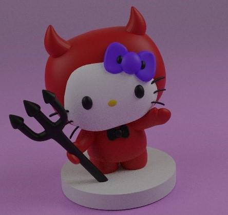 Hello kitty  Statue - Halloween Edition - little devil