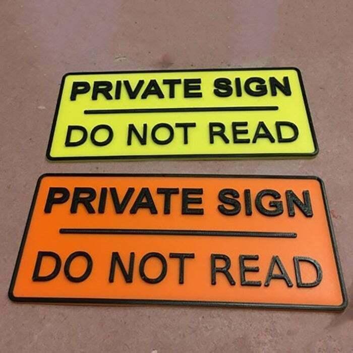 Private Sign - do NOT read !