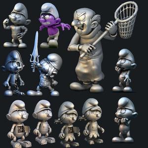 Smurfs / Smurfs, Set 3 of 9 models