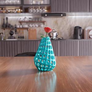 3D Wireframe Vase STL File 007