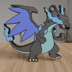 Mega-Charizard X- 2D Key Ring