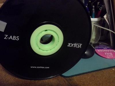 Center hub for Zortrax filament  roll with printed roller beaings 