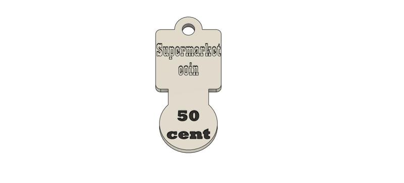 Supermarket cart token - 50 cent -