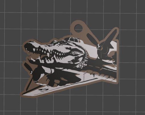Crocodile euphonium key chain