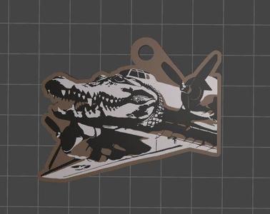 Crocodile euphonium key chain