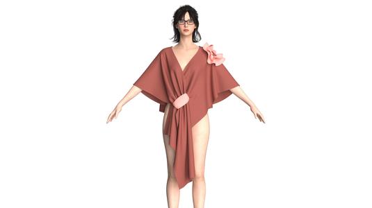 Girls Cope Dress V9 | Marvelous / Clo3d / obj / fbx